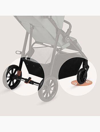 Poussette compacte LIONELO Emerald - Légère - Amortissements - Pliage à une main - Grand panier