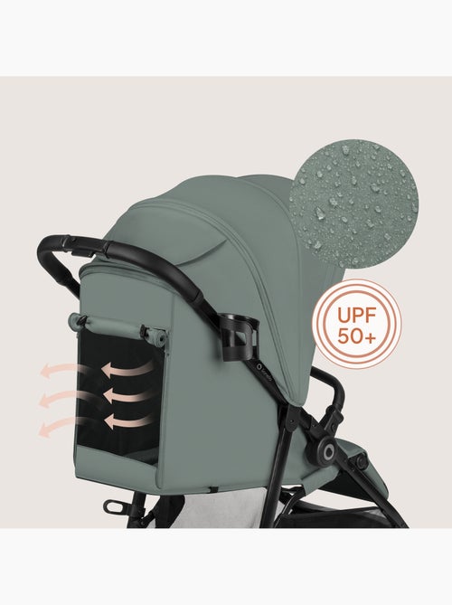 Poussette compacte LIONELO Emerald - Légère - Amortissements - Pliage à une main - Grand panier - Kiabi Poussette compacte LIONELO Emerald - Légère - Amortissements - Pliage à une main - Grand panier - Kiabi