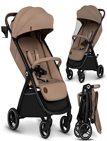 Poussette compacte LIONELO Ingrid - Amortissements - Jusqu'à 22 Kg - Légère & pliable