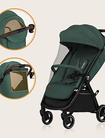 Poussette compacte LIONELO Ingrid - Amortissements - Jusqu'à 22 Kg - Légère & pliable