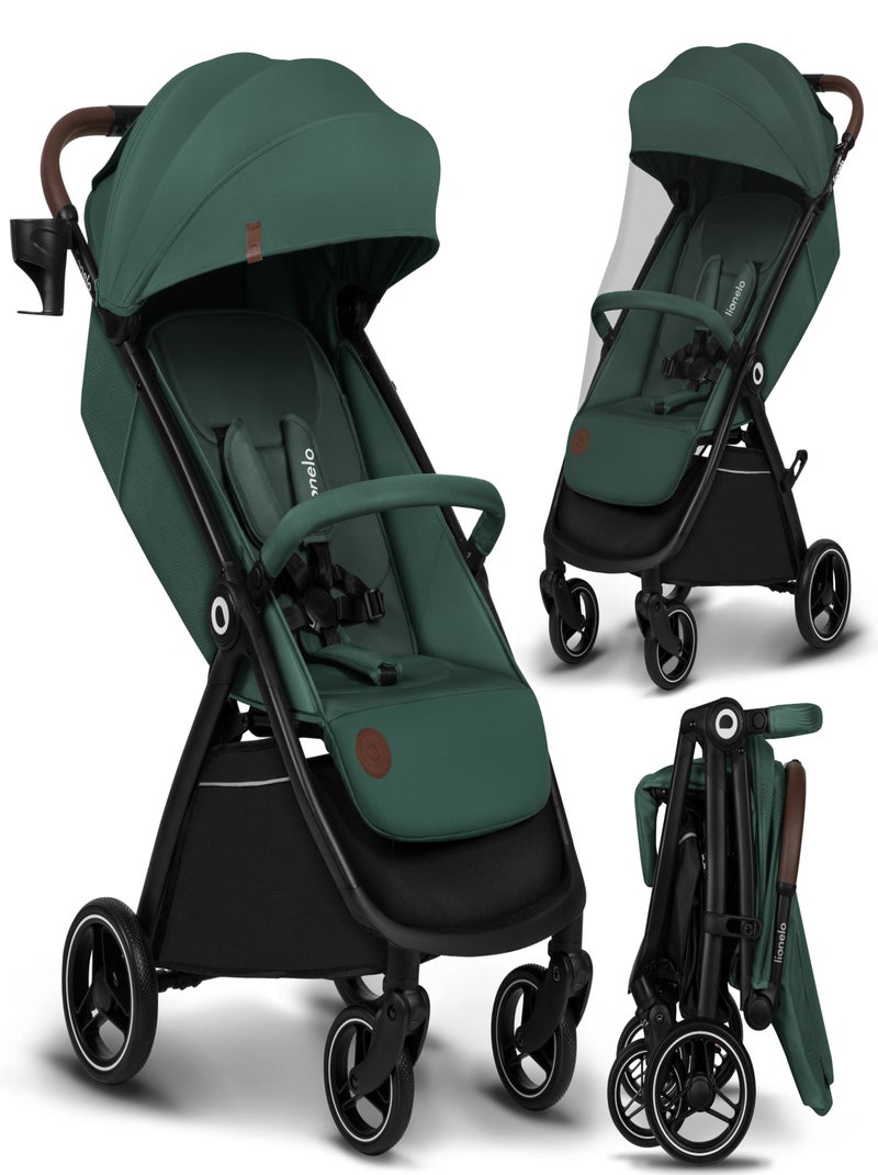 Poussette compacte LIONELO Ingrid - Amortissements - Jusqu'à 22 Kg - Légère & pliable Noir Vert Noir - Kiabi