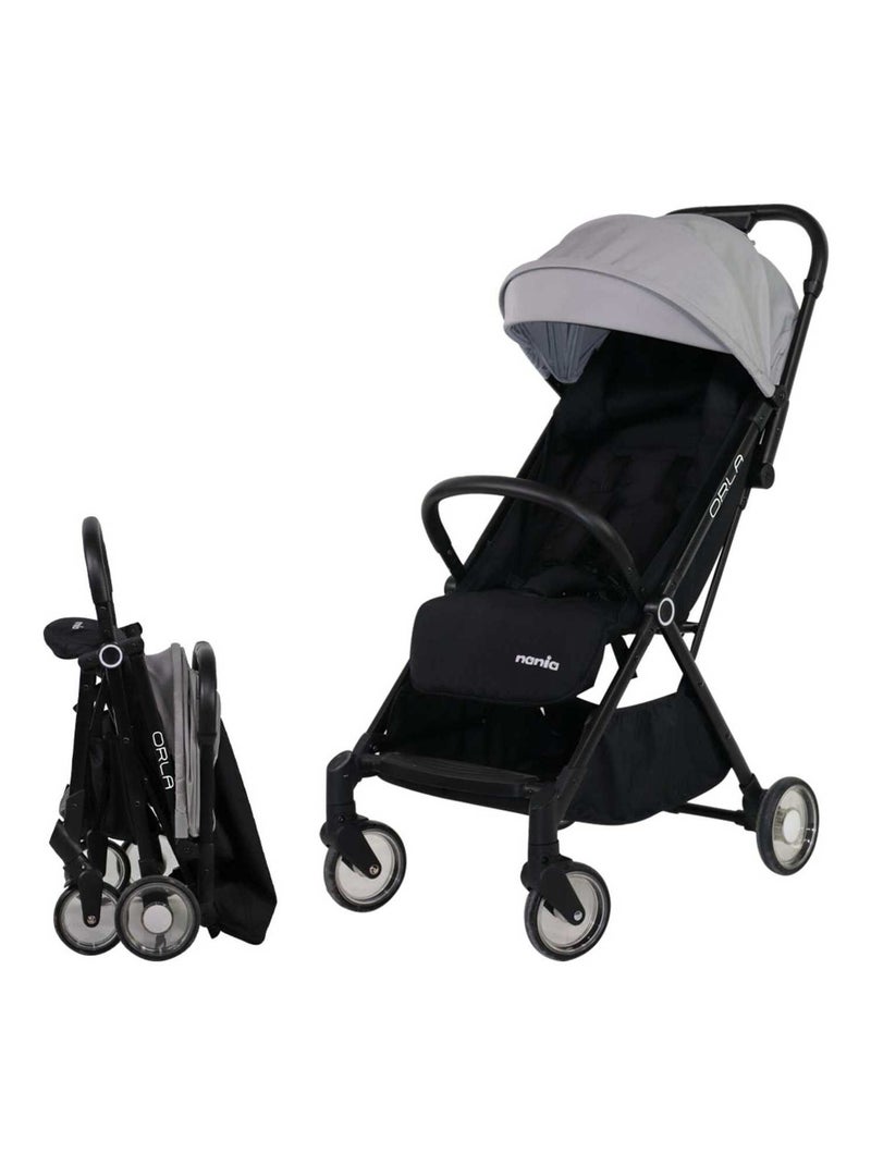 Poussette Compacte Orla 0-36 Mois – Pliage Automatique - Gris Noir Gris - Kiabi