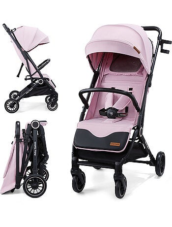 Poussette compacte pliable - moby-system, fonction valise lena pink pro