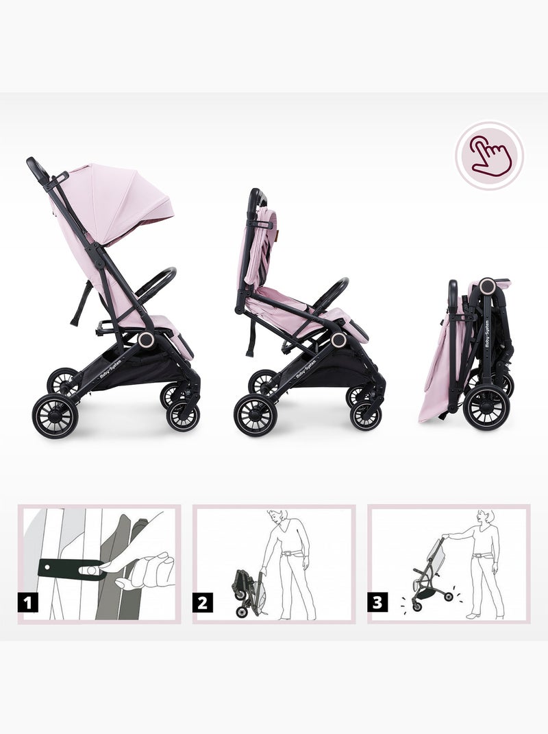 Poussette compacte pliable - moby-system, fonction valise lena pink pro Rose - Kiabi