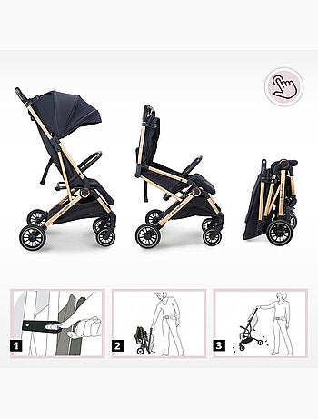 Poussette compacte pliable fonction valise lena gold pro moby-system