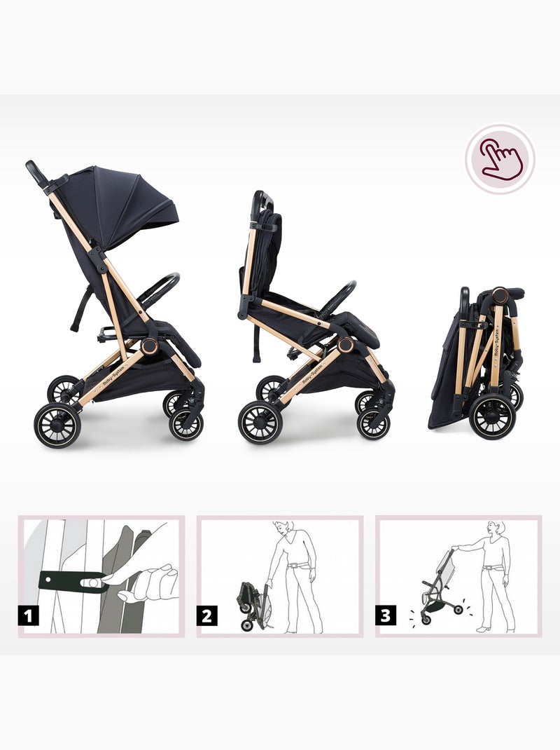 Poussette compacte pliable fonction valise lena gold pro moby-system Or - Kiabi