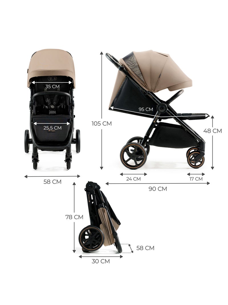Poussette compacte suspension protection upf50+ Gris - Kiabi