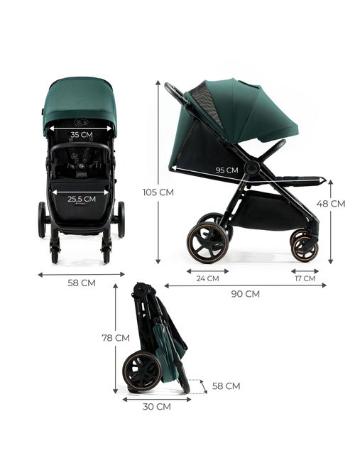 Poussette compacte suspension protection upf50+ - Kiabi Poussette compacte suspension protection upf50+ - Kiabi