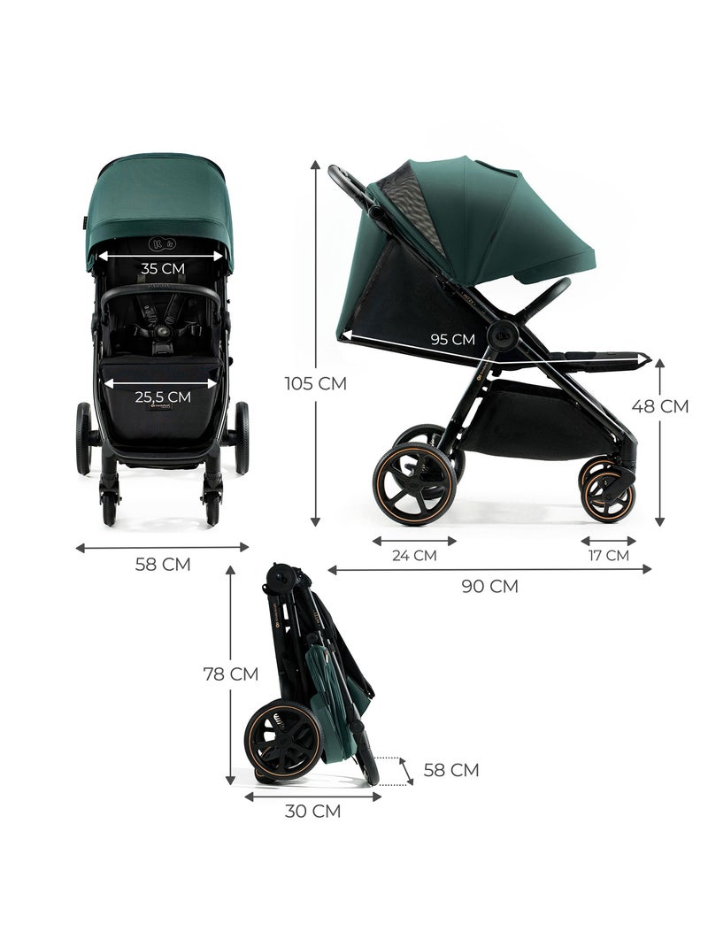 Poussette compacte suspension protection upf50+ Vert - Kiabi