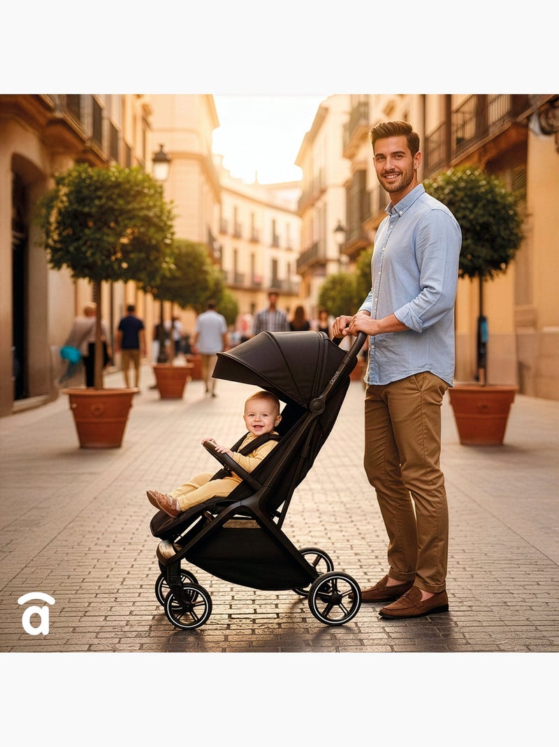 Poussette compacte tout-terrain Doha Asalvo Noir - Kiabi