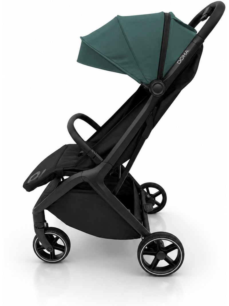Poussette compacte tout-terrain Doha Asalvo Noir Vert - Kiabi