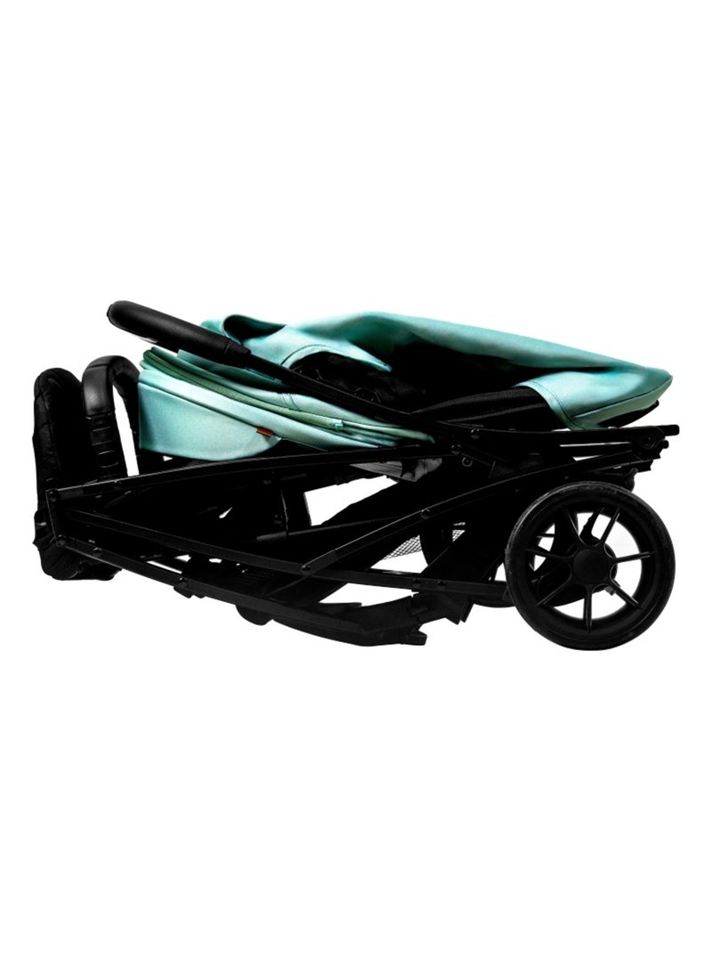 Poussette Coton Noir Vert - Kiabi