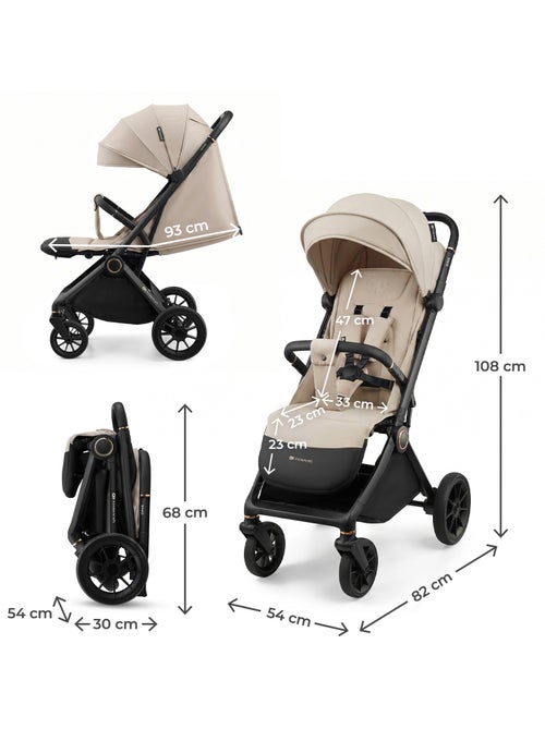 Poussette DAVE pliage automatique à une main, couchage 93 cm, harnais magnétique, 22 kg - Kiabi Poussette DAVE pliage automatique à une main, couchage 93 cm, harnais magnétique, 22 kg - Kiabi