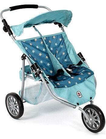 Poussette de jogging moderne à 3 roues pour poupées