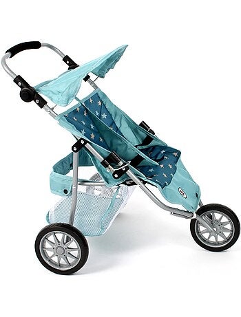 Poussette de jogging moderne à 3 roues pour poupées