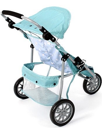 Poussette de jogging moderne à 3 roues pour poupées