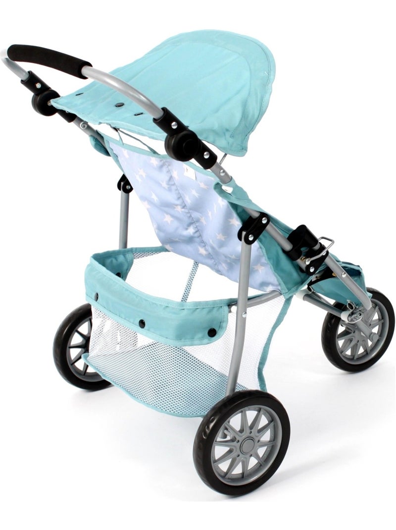 Poussette de jogging moderne à 3 roues pour poupées Bleu - Kiabi