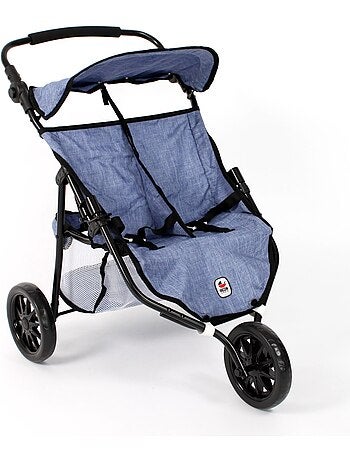 Poussette de jogging moderne à 3 roues pour poupées