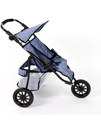 Poussette de jogging moderne à 3 roues pour poupées