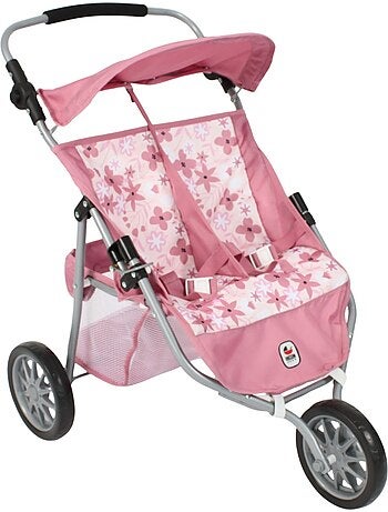 Poussette de jogging moderne à 3 roues pour poupées