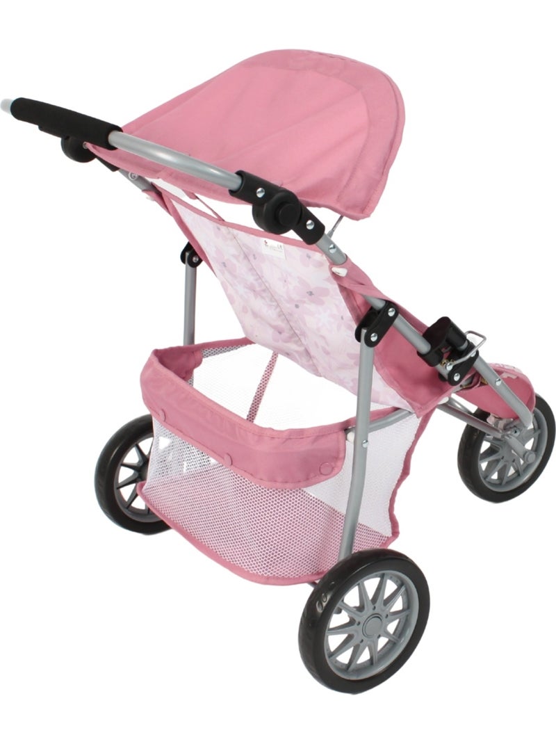 Poussette de jogging moderne à 3 roues pour poupées Rose - Kiabi