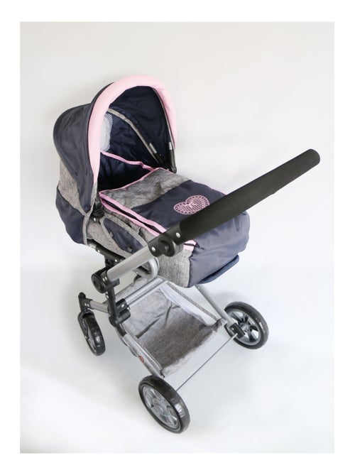 Poussette de poupée combinée JARA gris bleu foncé - Kiabi