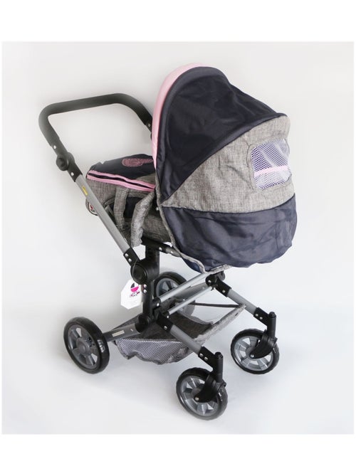 Poussette de poupée combinée JARA gris bleu foncé - Kiabi