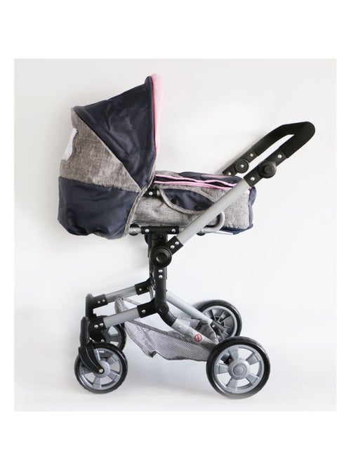Poussette de poupée combinée JARA gris bleu foncé - Kiabi