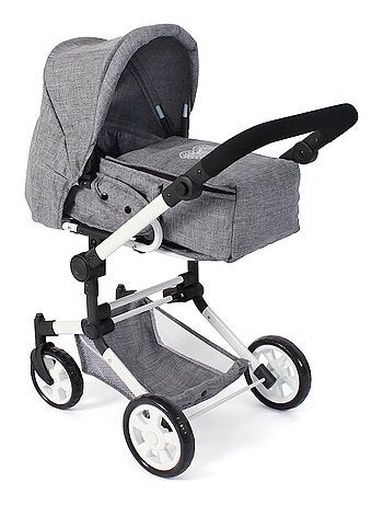Poussette de poupée combinée JARA jean gris