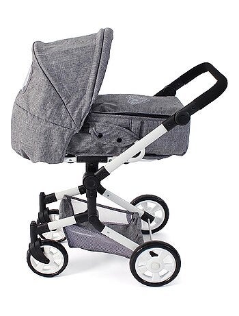Poussette de poupée combinée JARA jean gris