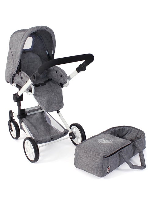 Poussette de poupée combinée JARA jean gris - Kiabi