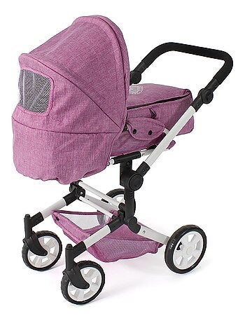 Poussette de poupée combinée JARA jean rose