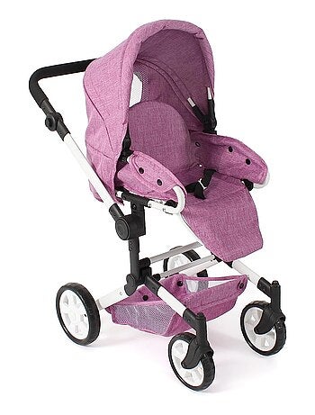 Poussette de poupée combinée JARA jean rose