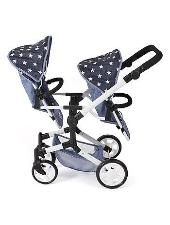 Poussette de poupée Linus Duo Bleu étoiles