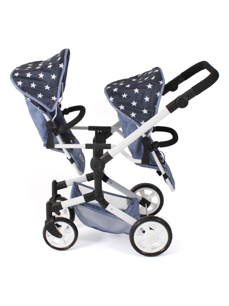 Poussette de poupée Linus Duo Bleu étoiles Bleu - Kiabi