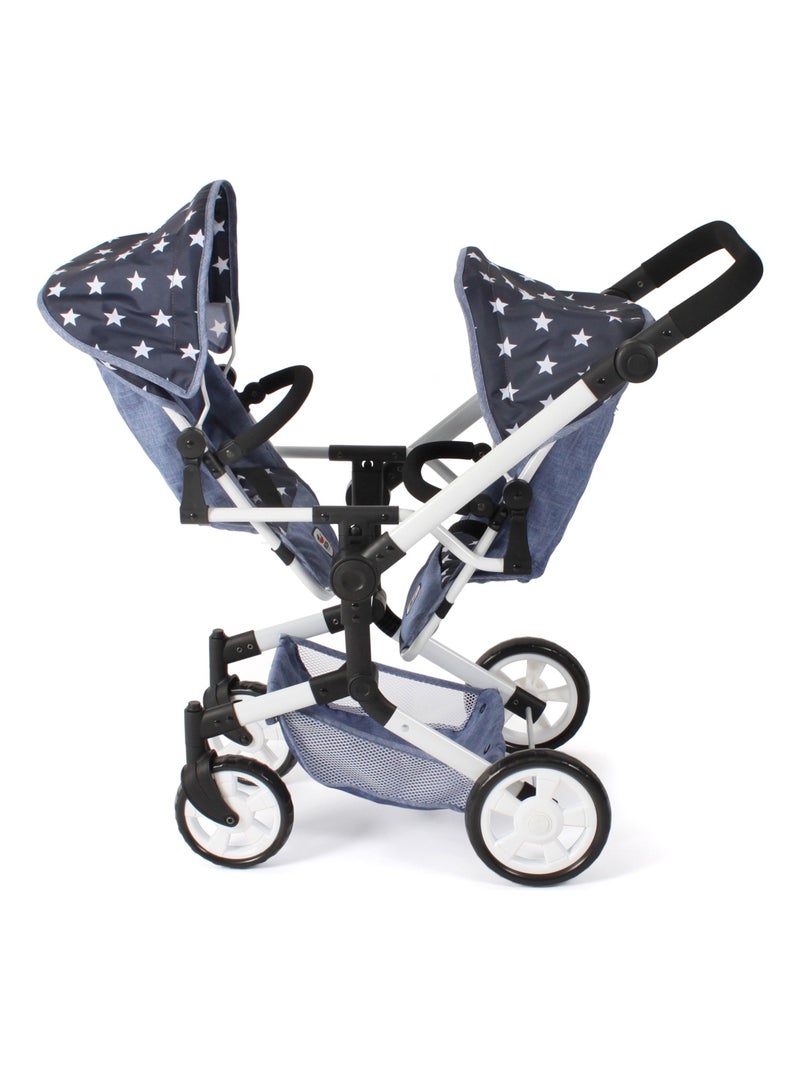 Poussette de poupée Linus Duo Bleu étoiles Bleu - Kiabi