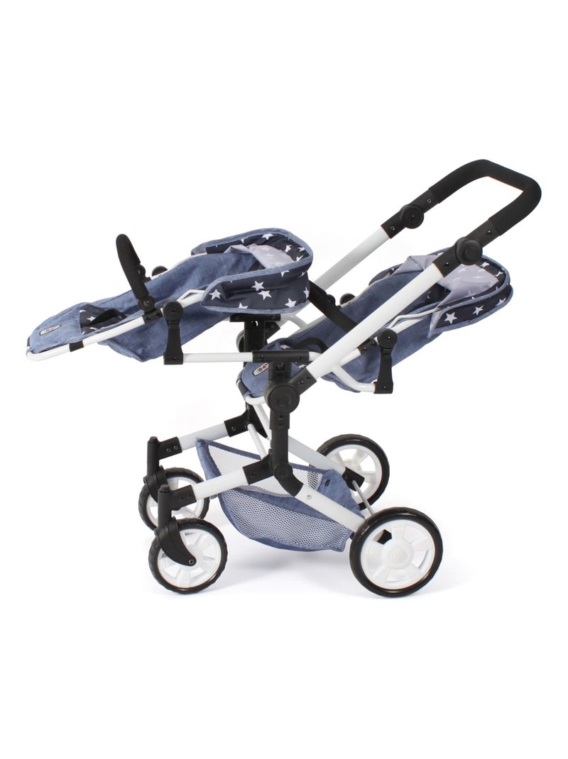 Poussette de poupée Linus Duo Bleu étoiles Bleu - Kiabi