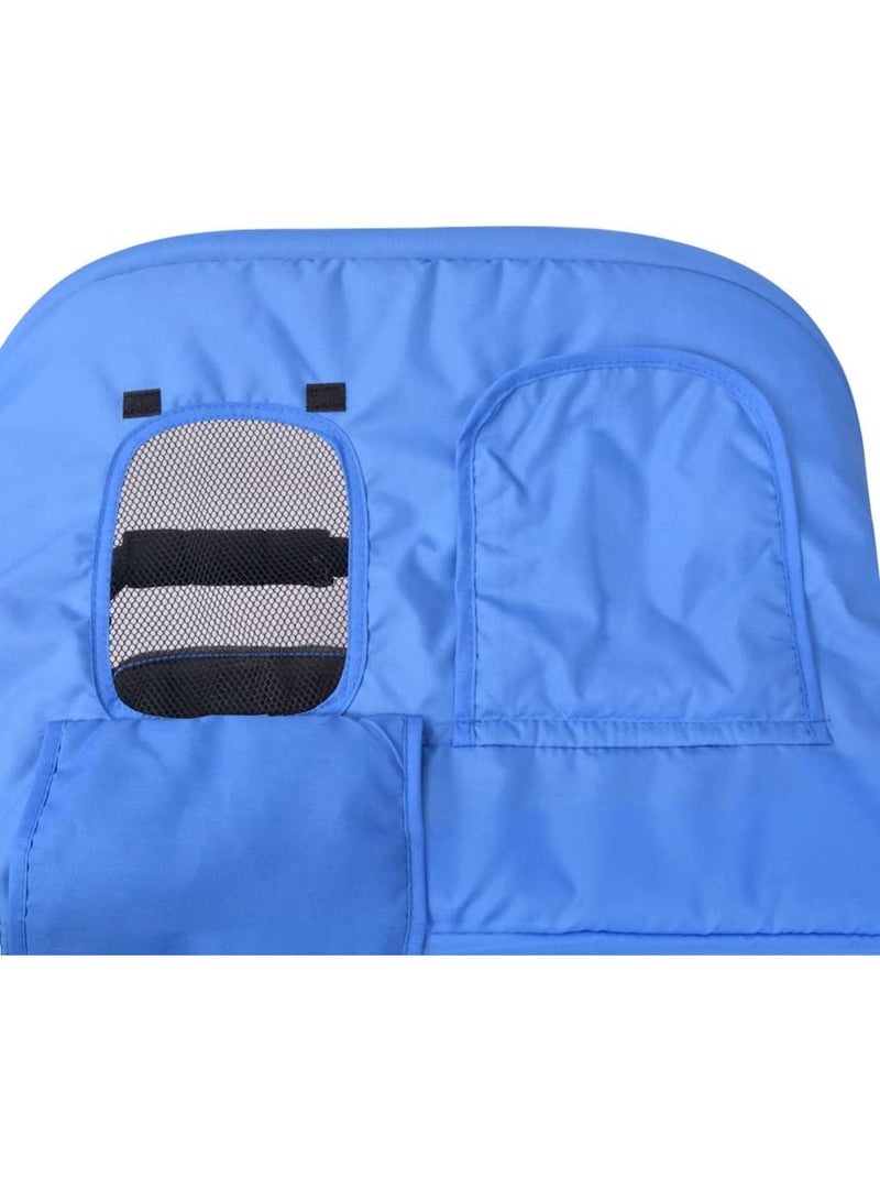 Poussette double acier châssis et 3 positions - vidaxl Bleu - Kiabi