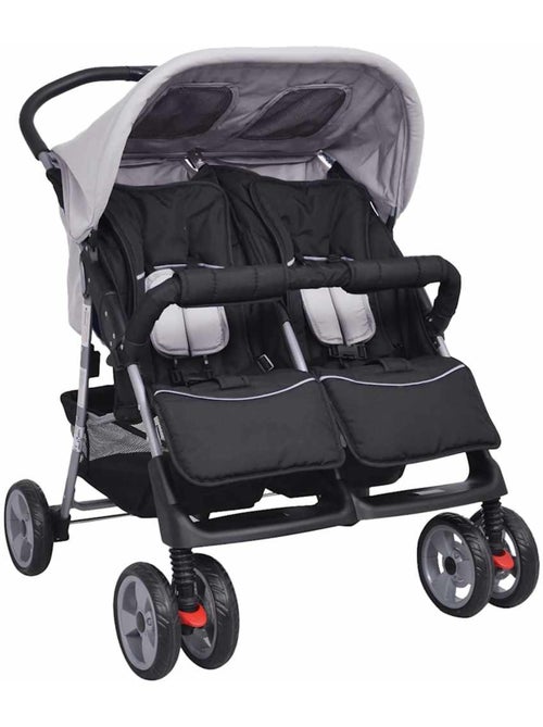 Poussette double acier châssis et 3 positions - vidaxl - Kiabi