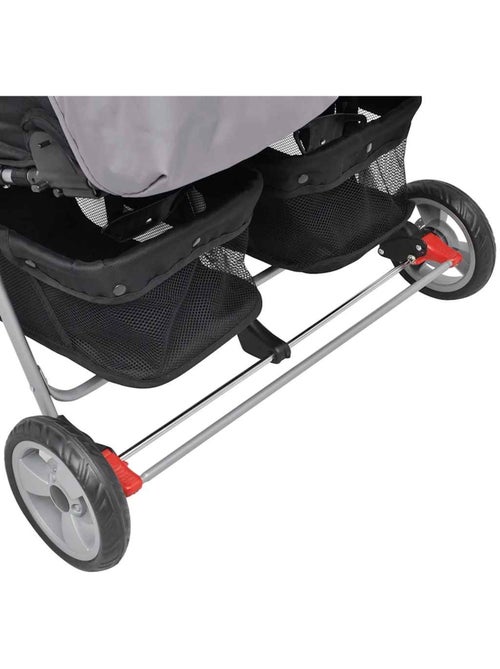 Poussette double acier châssis et 3 positions - vidaxl - Kiabi