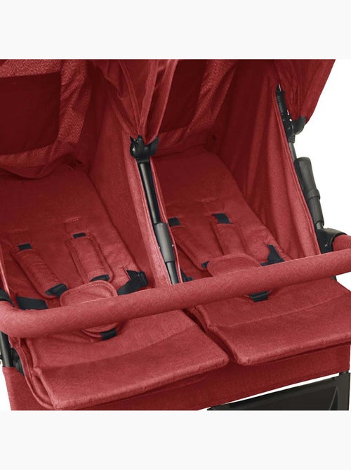 Poussette double jumelle en acier avec auvent et panier - vidaxl - Kiabi