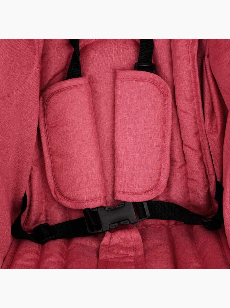 Poussette double jumelle pliable 2 places 2 capotes - vidaxl Rouge - Kiabi
