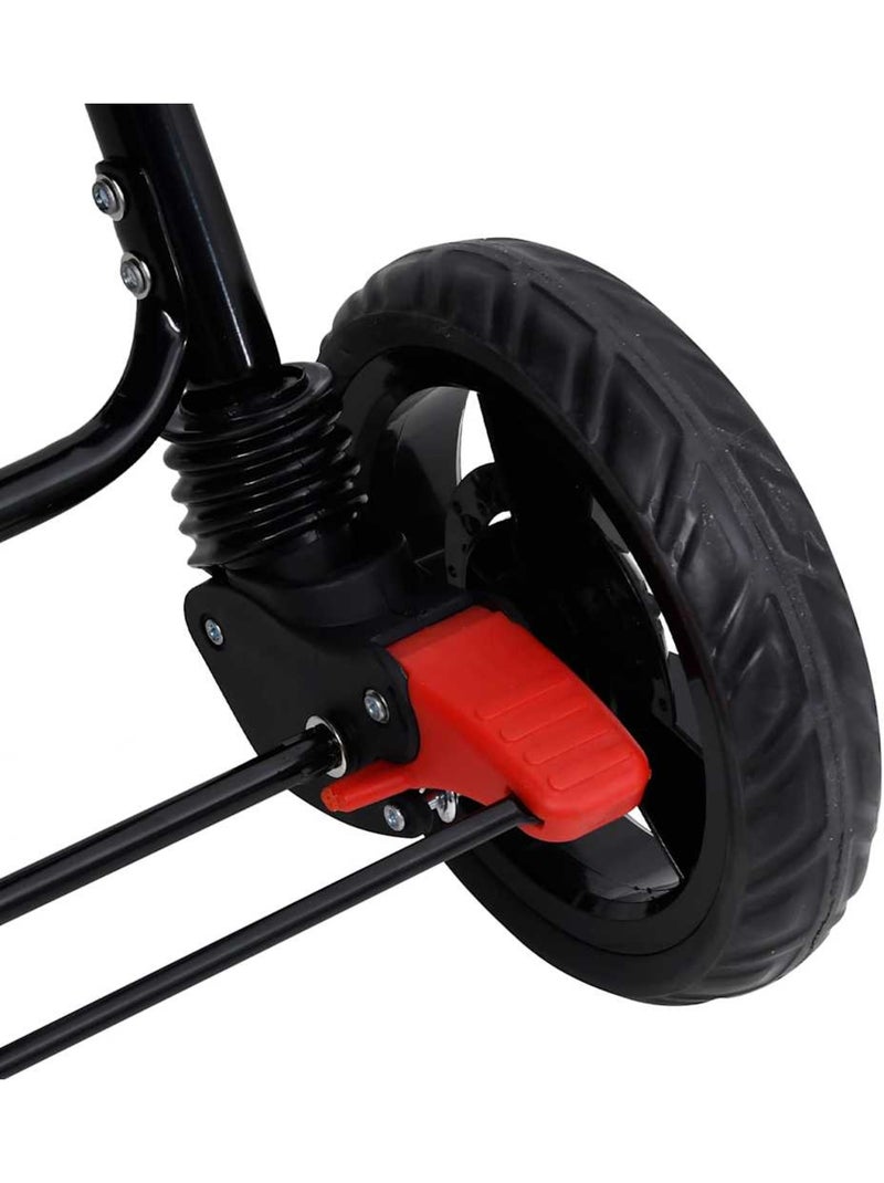 Poussette double pliable en acier avec assises en lin - vidaxl Rouge - Kiabi