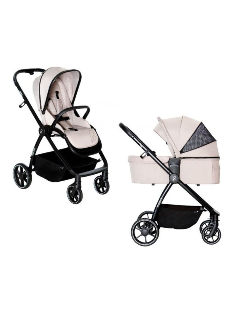 Poussette duo combinée convient de la naissance à 22 kg Rodas Beige - Kiabi