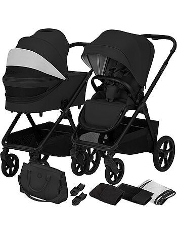 Poussette Duo LIONELO Carmine - Jusqu'à 22kg - Pack poussette, Nacelle et Accessoires