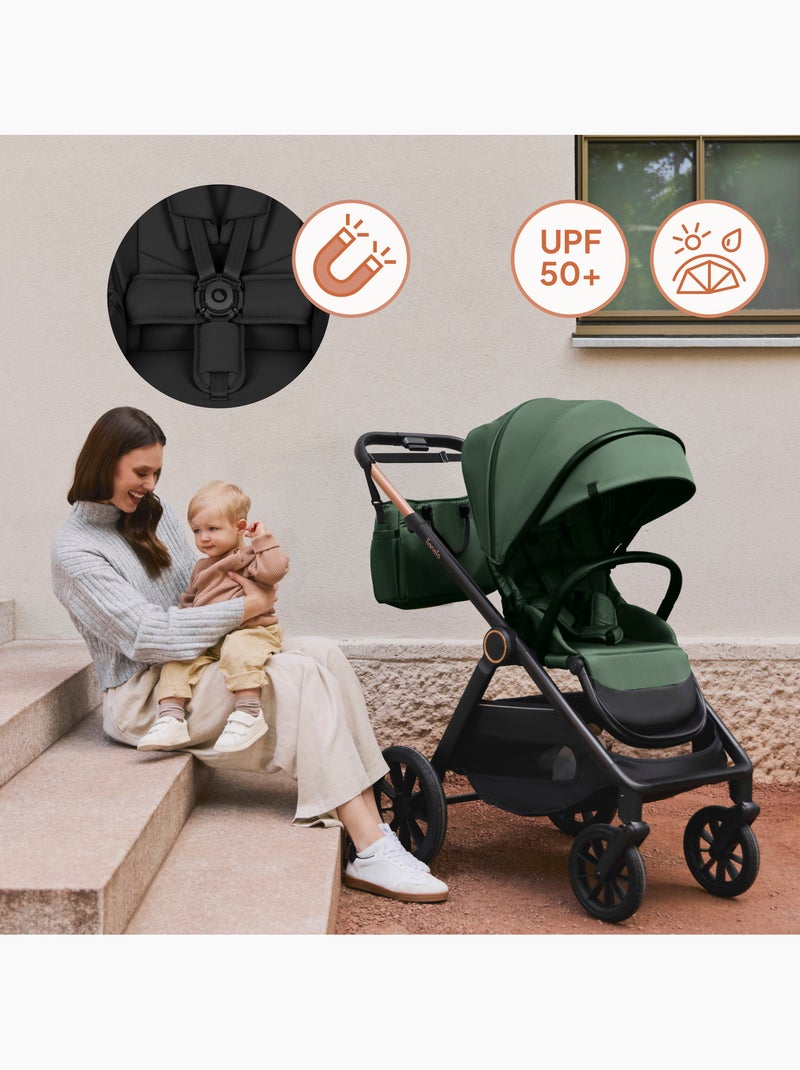 Poussette Duo LIONELO Layla 2en1 - Jusqu'? 22kg - Pack poussette, Nacelle et Accessoires Noir - Kiabi