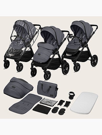 Poussette Duo LIONELO Layla 2en1 - Jusqu'à 22kg - Pack poussette, Nacelle et Accessoires