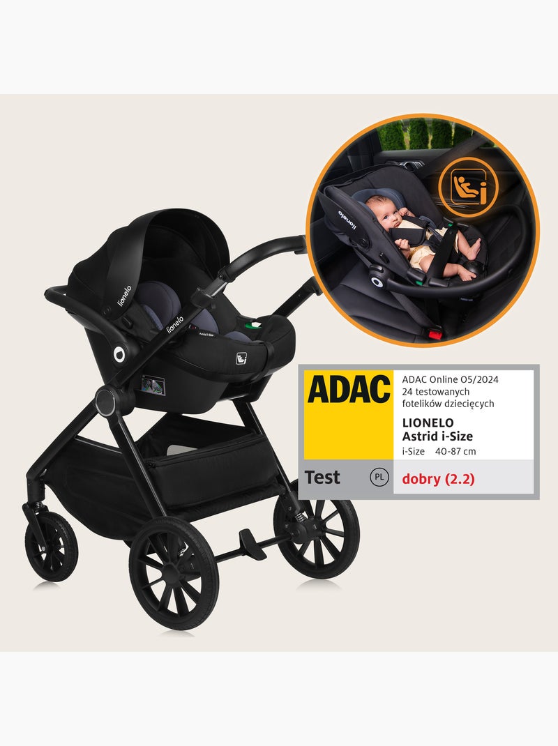 Poussette Duo LIONELO Layla 2en1 - Jusqu'à 22kg - Pack poussette, Nacelle et Accessoires Gris - Kiabi