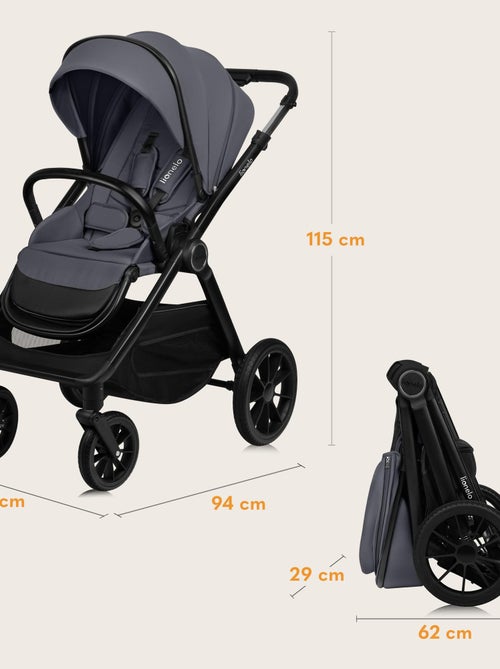 Poussette Duo LIONELO Layla 2en1 - Jusqu'à 22kg - Pack poussette, Nacelle et Accessoires - Kiabi Poussette Duo LIONELO Layla 2en1 - Jusqu'à 22kg - Pack poussette, Nacelle et Accessoires - Kiabi