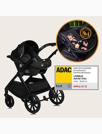 Poussette Duo LIONELO Layla 2en1 - Jusqu'à 22kg - Pack poussette, Nacelle et Accessoires